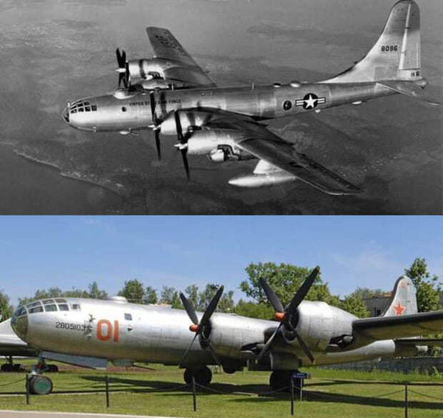 Ту-4, 1945 год — Boeing B-29, 1941 год