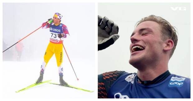 Лыжник напился прямо во время марафона