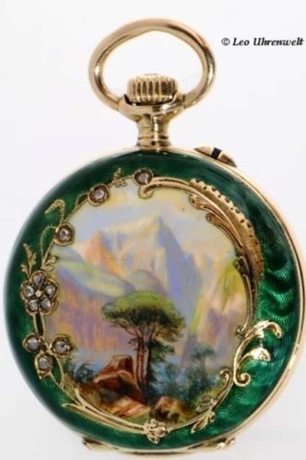A Very Fine Borel 14k Gold Hunting Case Enamel Pocket Pocket Watch | eBay: 