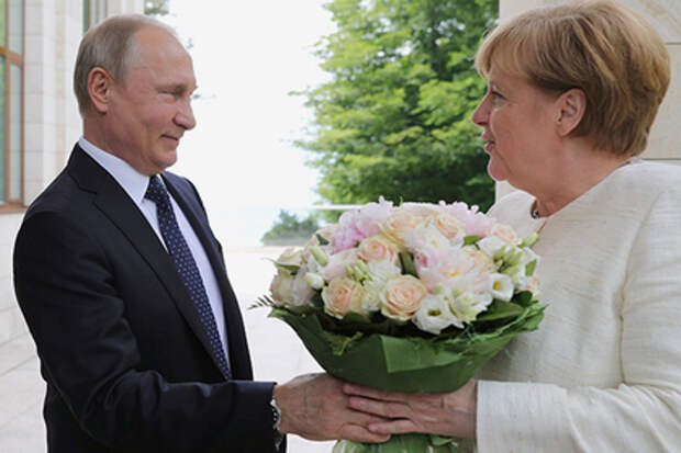 Владимир Путин и Ангела Меркель