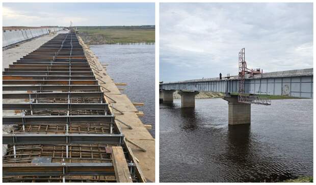 В Новосибирской области завершили первый этап ремонта моста через реку Омь