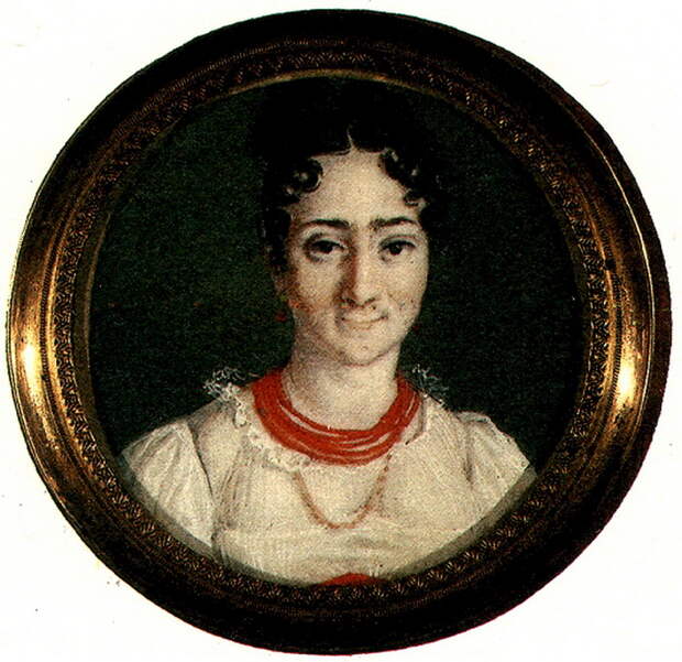 Портрет Надежды Пушкиной, неизвестный художник, 1820-е годы