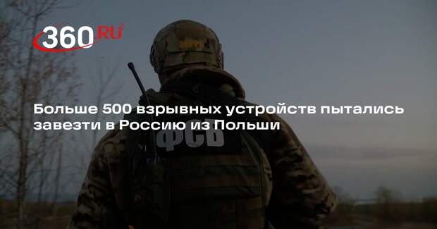 Больше 500 взрывных устройств пытались завезти в Россию из Польши