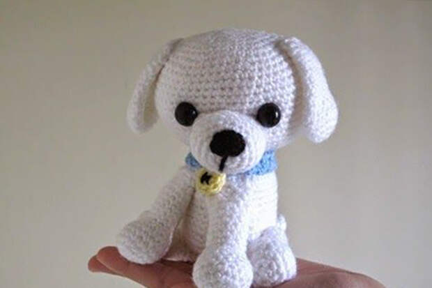 Вязаная собачка крючком Вязаная собачка крючком