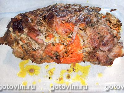 Мясной рулет с морковной начинкой, Шаг 08