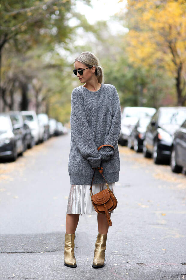 С чем носить оверсайз свитер, чтобы выглядеть стильно и современно?