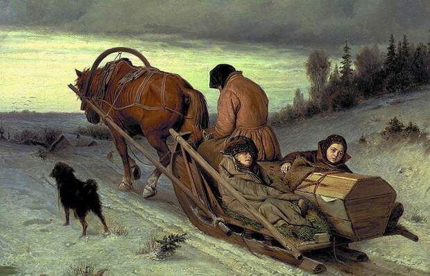 Проводы покойника. (1865). Автор: В.Перов. Проводы покойника. (1865). Автор: В.Перов.