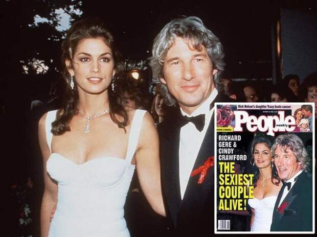 1993 год: Ричард Гир и Синди Кроуфорд people, актер, журнал, кино, красота, мужчины