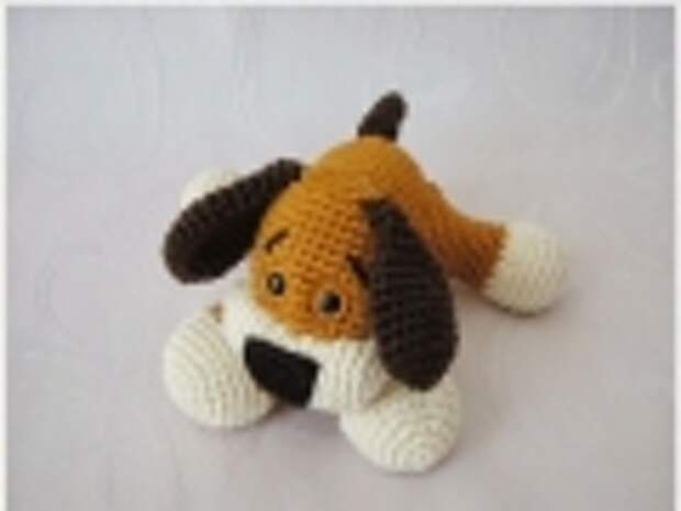 Вязаная собачка крючком Вязаная собачка крючком