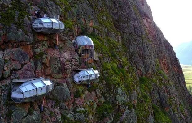 5. Отель в Перу «Skylodge Adventure Suites» креатив, путешествия, технологии