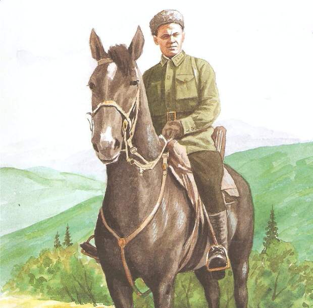 Рисунок, изображающий генерала Шаймуратова 