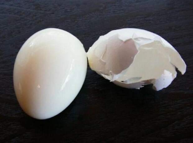 Остывшие яйца очищаются за несколько секунд / Фото: goldenpolus.ru 
