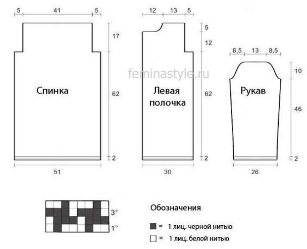 Схемы вязания спицами жаккардового жакета Схемы вязания спицами жаккардового жакета