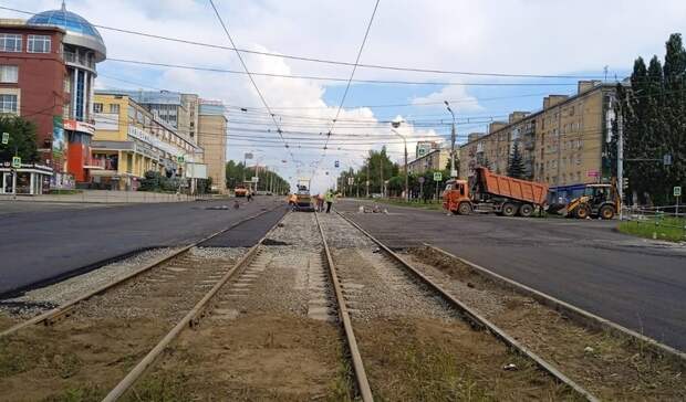 Трамвайные пути отремонтировали на перекрестке Кирова - Пушкинская в Ижевске