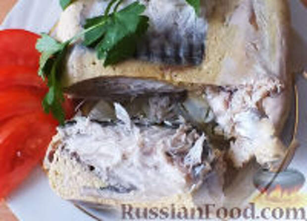 Фото к рецепту: Скумбрия в микроволновке