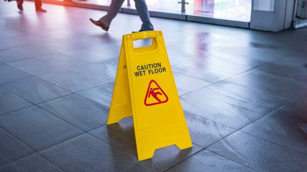 caution wet floor sign