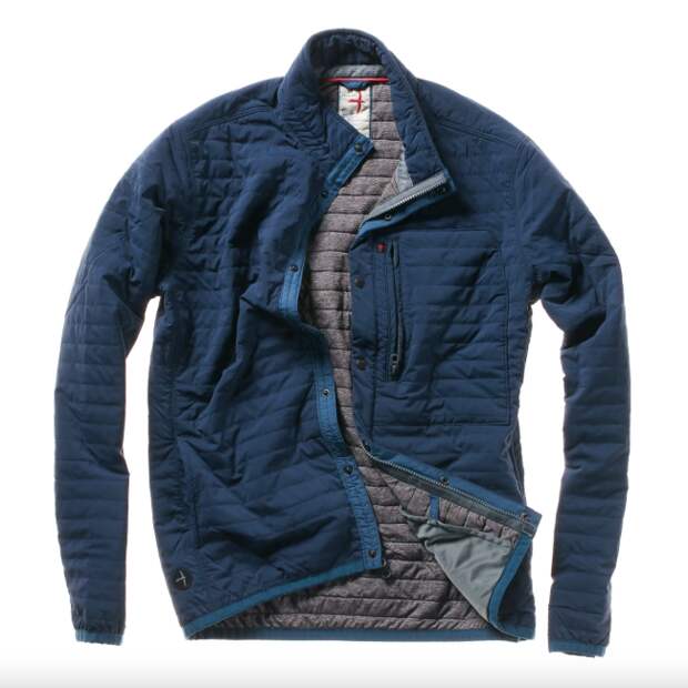 Relwen Winzip Jacket iin navy on sale at Huckberry