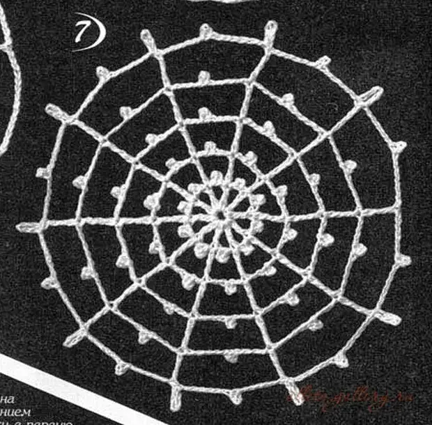 Паутина крючком схема и описание