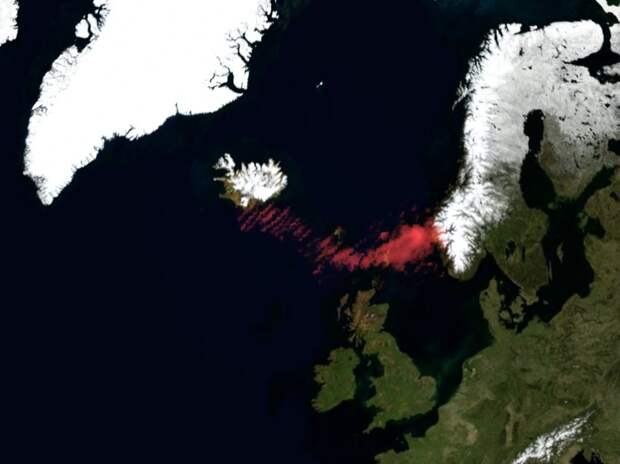 Iceland Volcano. Фото: NOAA/NASA