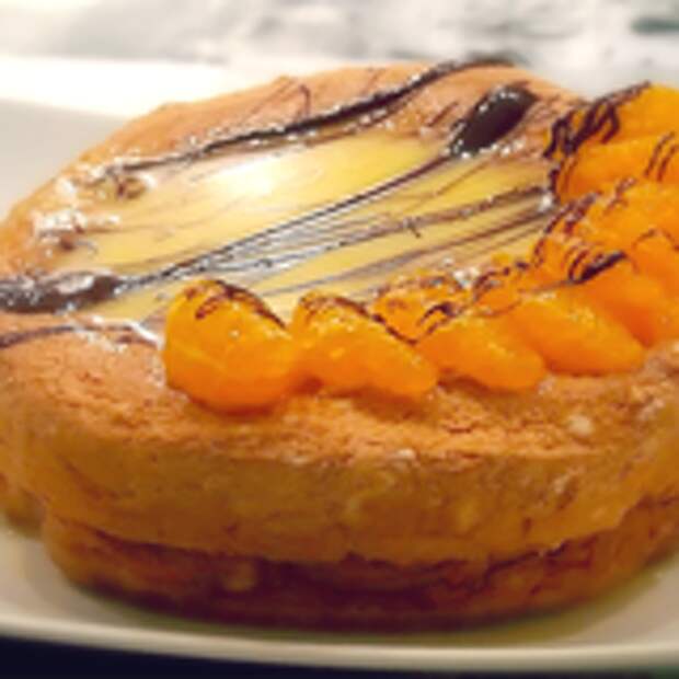 ангельский торт с мандариновым курдом