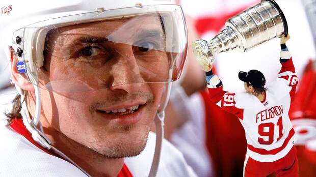 Овечкин, Константинов и Ларионов поздравили Федорова с выводом его игрового номера в «Детройте»