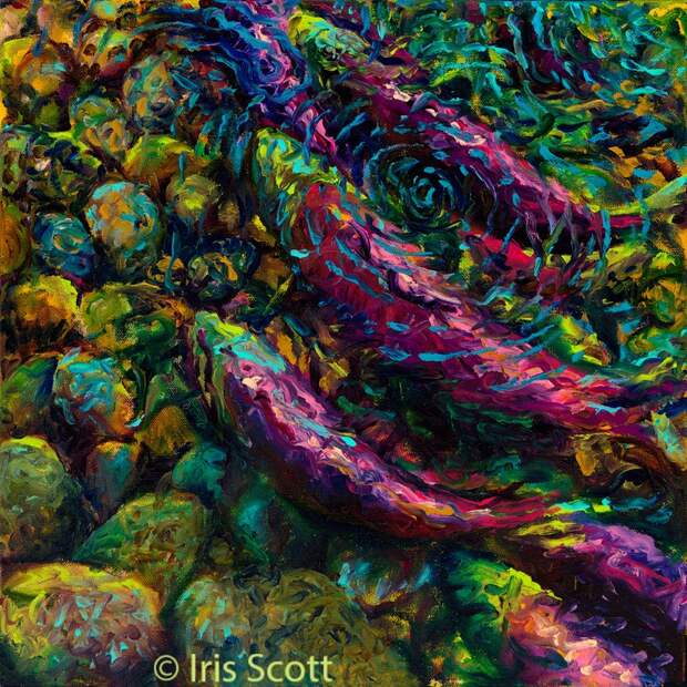 Пальцы вместо кисти художницы Айрис Скотт (Iris Scott) Пальцы вместо кисти художницы Айрис Скотт (Iris Scott)
