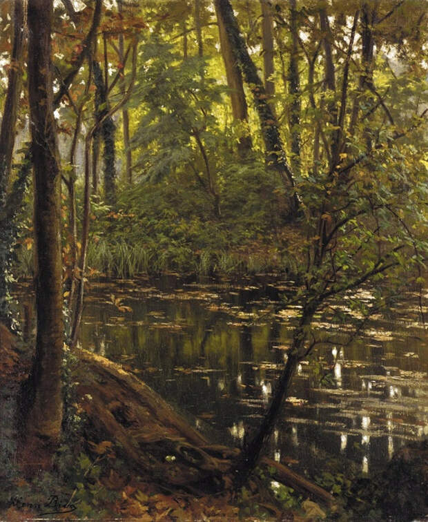 Лесная река (Riviere en sous bois). (574x700, 542Kb)
