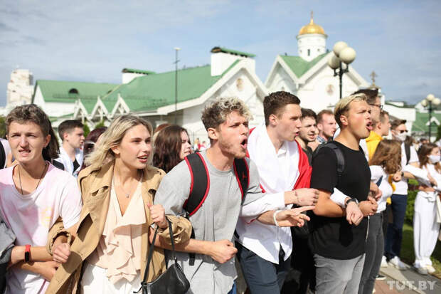 Протесты студентов в Минске 01.09.2020