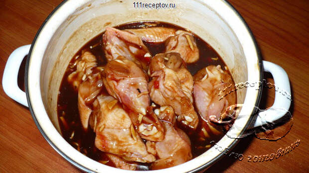 Куриные крылышки с мёдом
