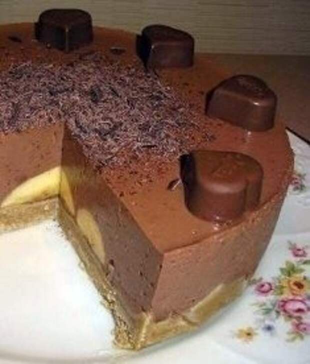 Шоколадно-банановый торт ( без выпечки)
