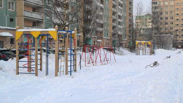 Беглов поручил расчистить детские площадки в Выборгском районе от снега