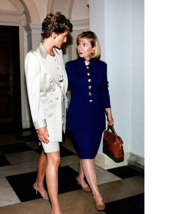 Принцесса Диана и Хиллари Клинтон, 1994 год. знаменитые люди, неизвестные, фото