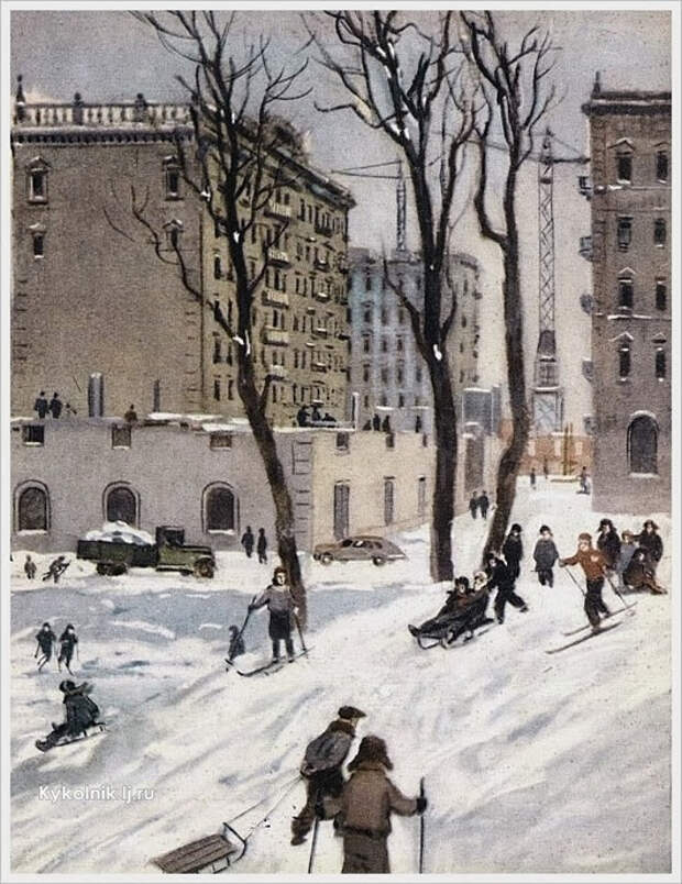 Ермолаев Адриан Михайлович (Россия, 1900-1977) «Во дворе»