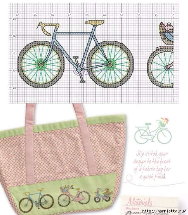 Вышиваем велосипед. Идеи со схемами (8) (517x592, 224Kb)