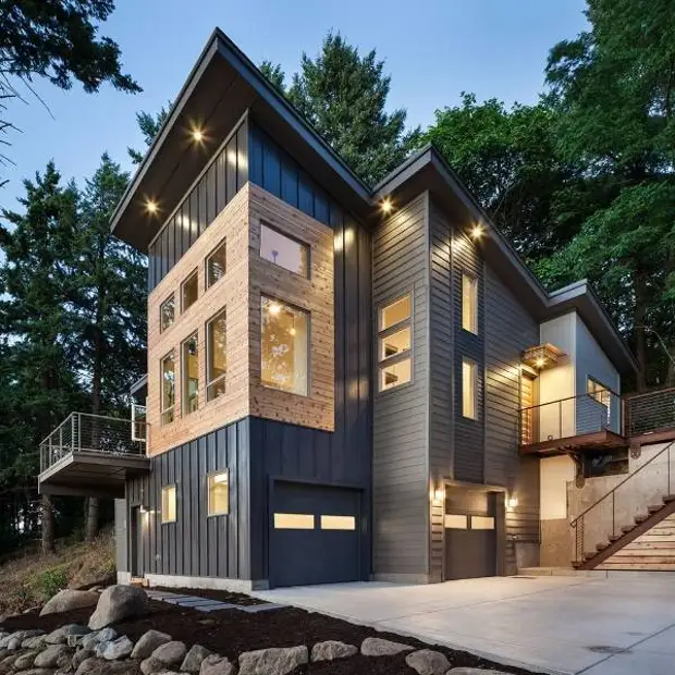 Дизайн фасада дома: основные стили и популярные материалы