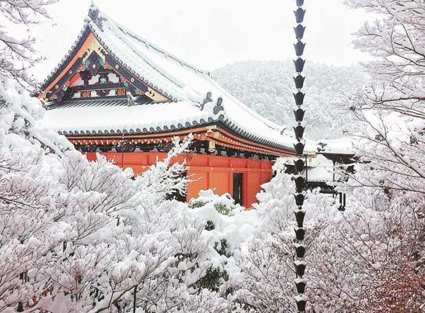 Пейзажи редкой красоты: зимняя сказка в Киото