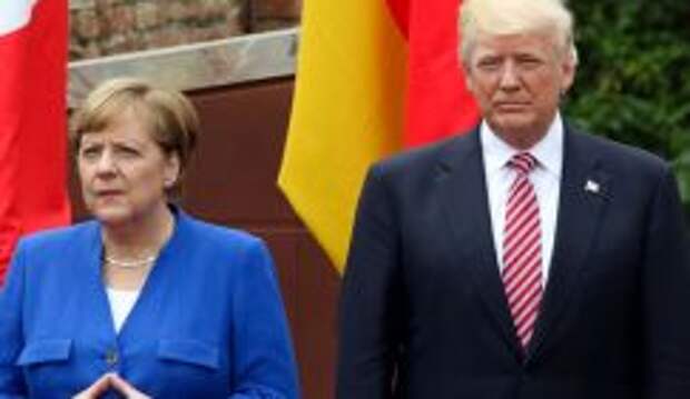 Канцлер Германии Ангела Меркель и Президент США Дональд Трамп