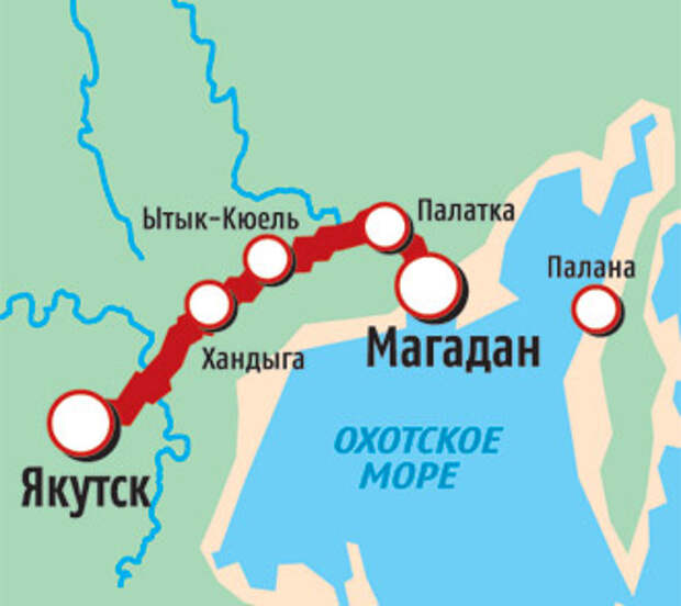 На автомобиле от Магадана на северо-запад. На автомобиле от Магадана на северо-запад.