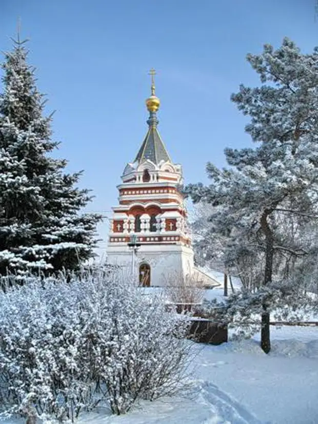 Успенский собор Омск зима