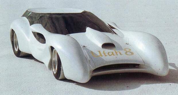 Colani Utah 8 (1989). Спортпрототип с мотоциклетным двигателем BMW. Высота — всего 90 см, масса — 550 кг. Луиджи Колани, автодизайн, автодизайнер
