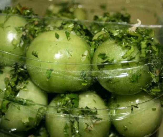 Рецепт - Зеленые помидоры по-грузински