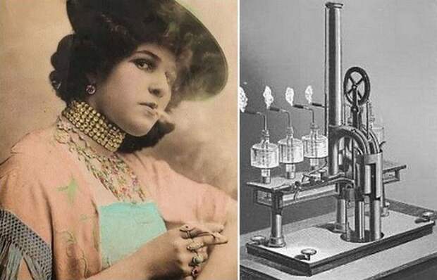 Нелепое изобретение: автоматическая машина для курения.
