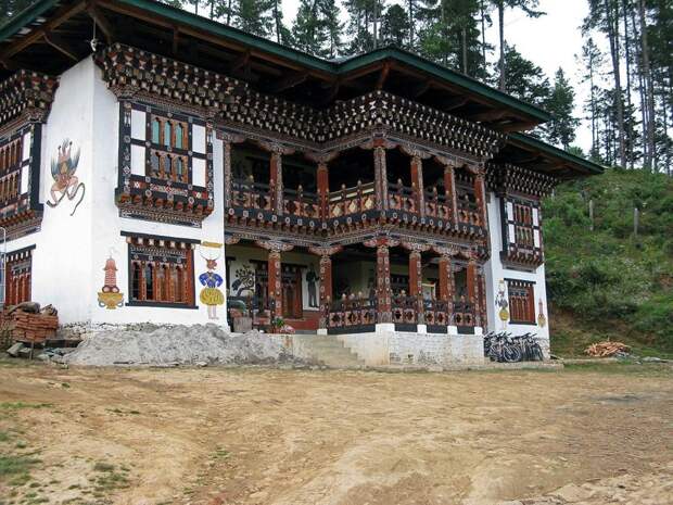Мужские гениталии на фасадах бутанских домов занимательные факты, факты, этот безумный мир