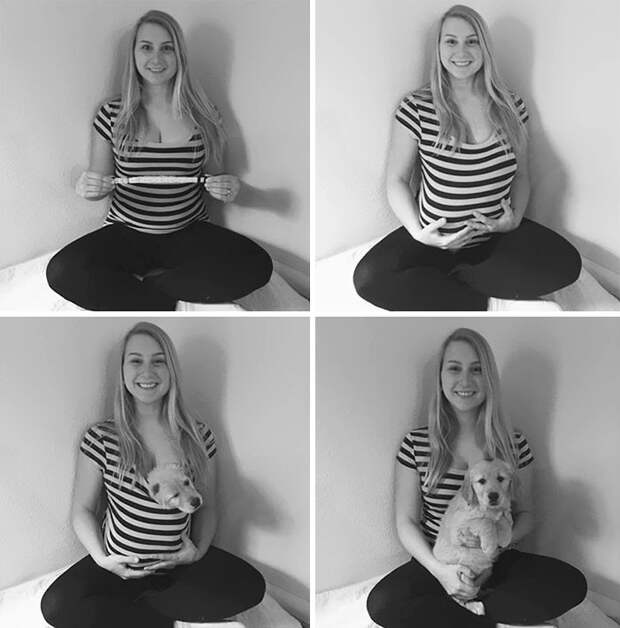 А вот и новый член семьи! Щенок по кличке Лилу! пара, ребенок, фотография