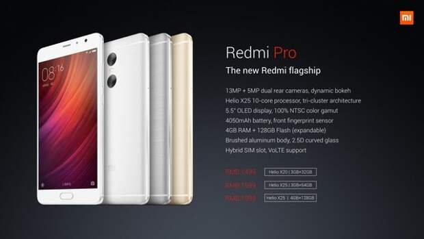 Xiaomi Redmi Pro: синопсис и цены