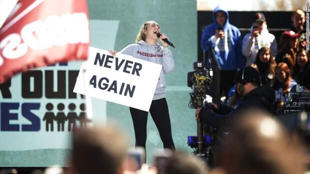 Miley Cyrus performs