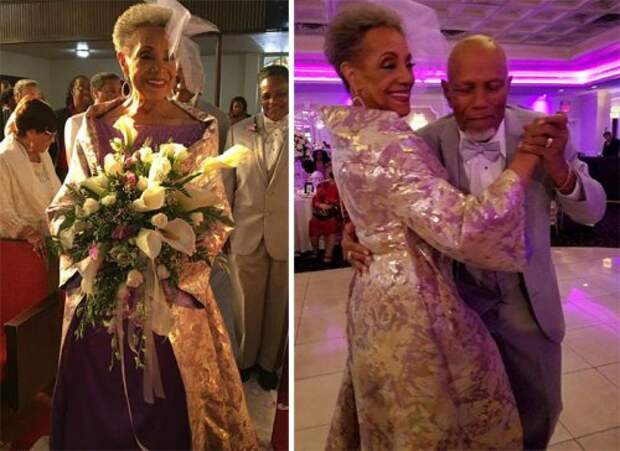 86-летняя невеста вышла замуж в потрясающем платье собственного дизайна (5 фото) 86-летняя невеста вышла замуж в потрясающем платье собственного дизайна (5 фото)