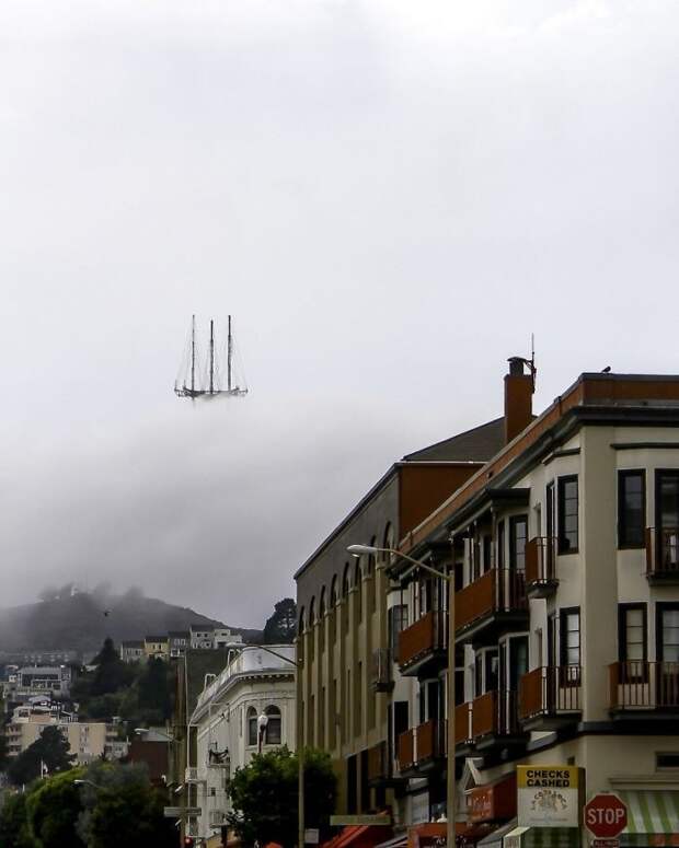 Летающий корабль? На самом деле Башня Сютро в Сан-Франциско жить, творчество, фото