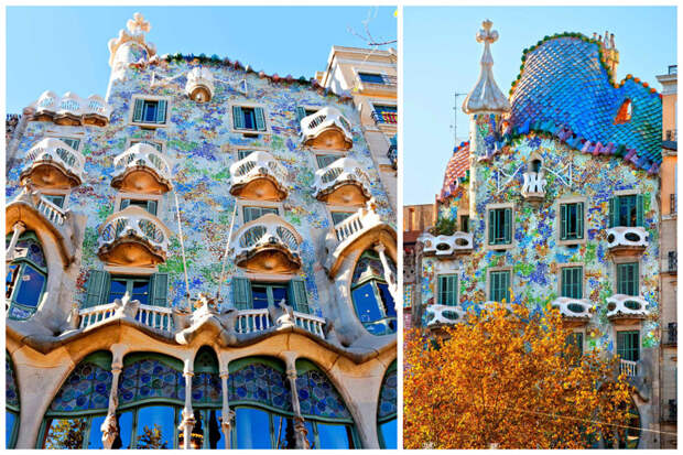Ну и конечно же шедевр Антонио Гауди - Дом Бальо в Барселоне архитектура, интересное, испания