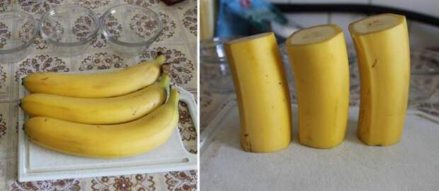 готовим бананы для свечей